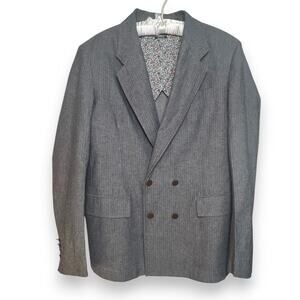 Antony Morato Blazer Men's Size 32US 48EU Gray Double-Breasted Cotton Linen Slim
